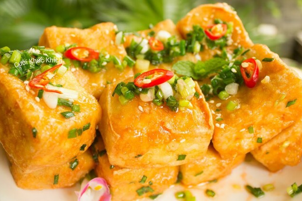 Đậu khuôn chiên mỡ hành