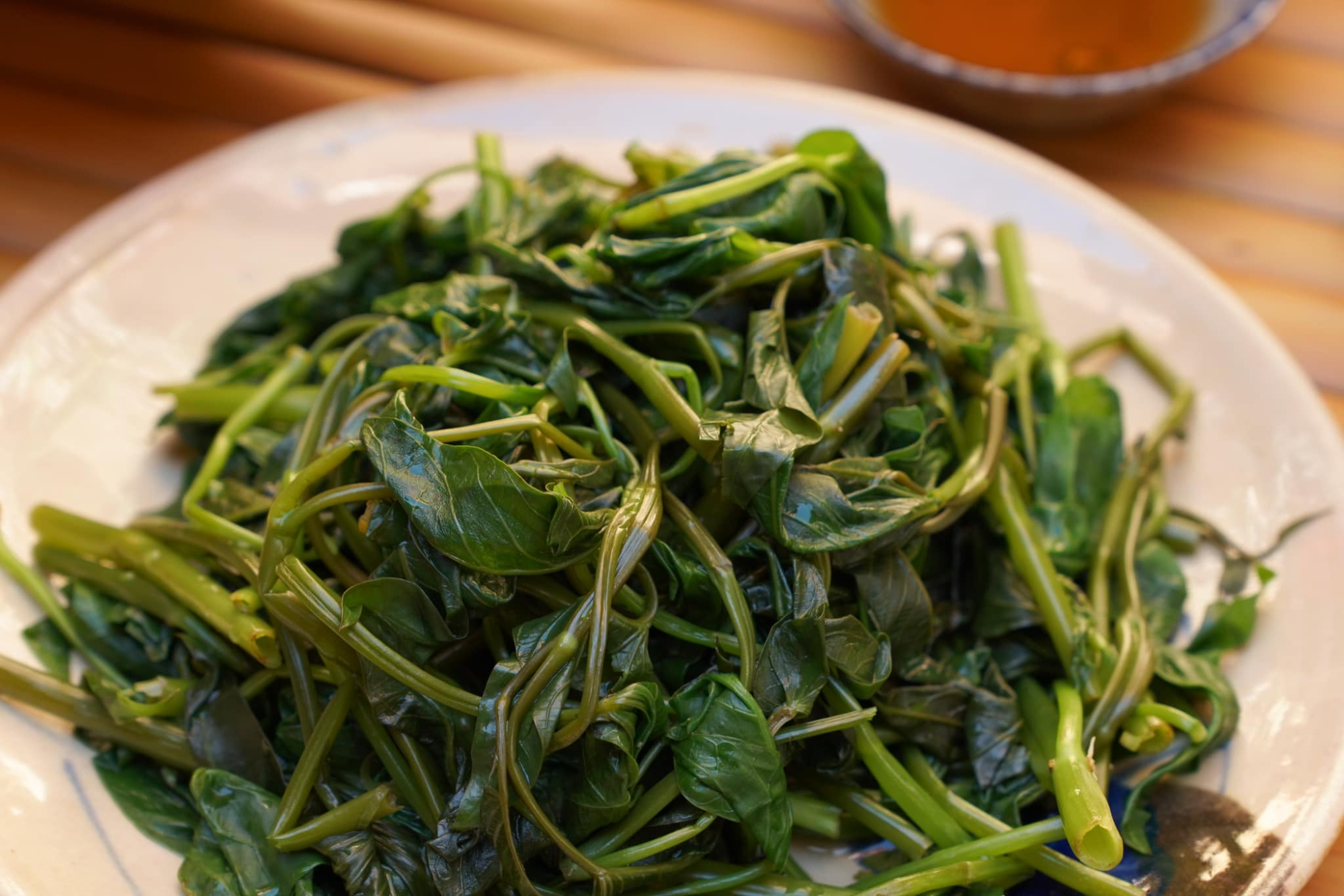 Rau luộc kho quẹt (Rau muống/ Đọt su/ Đậu bắp/ Bó xôi/ Rau rừng)