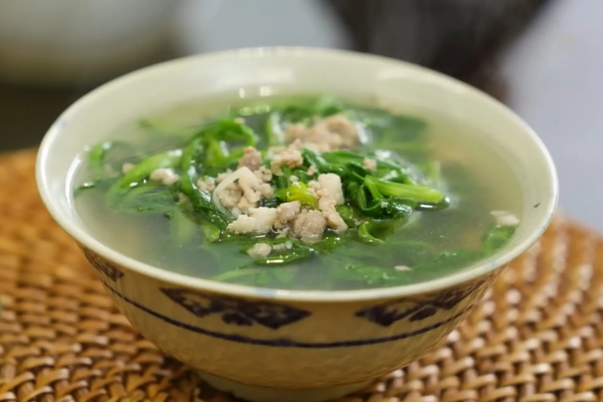 Canh cải thịt bằm